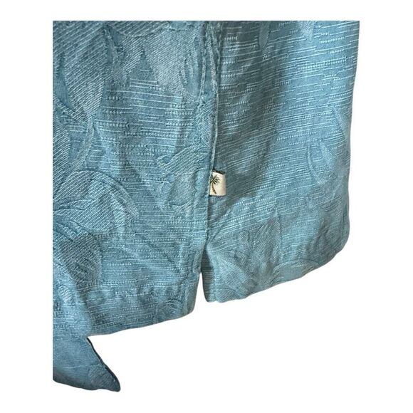 Island Shores Men's greenWashable Silk Palm Print Button Up Shirt Size XL - Picture 4 of 7